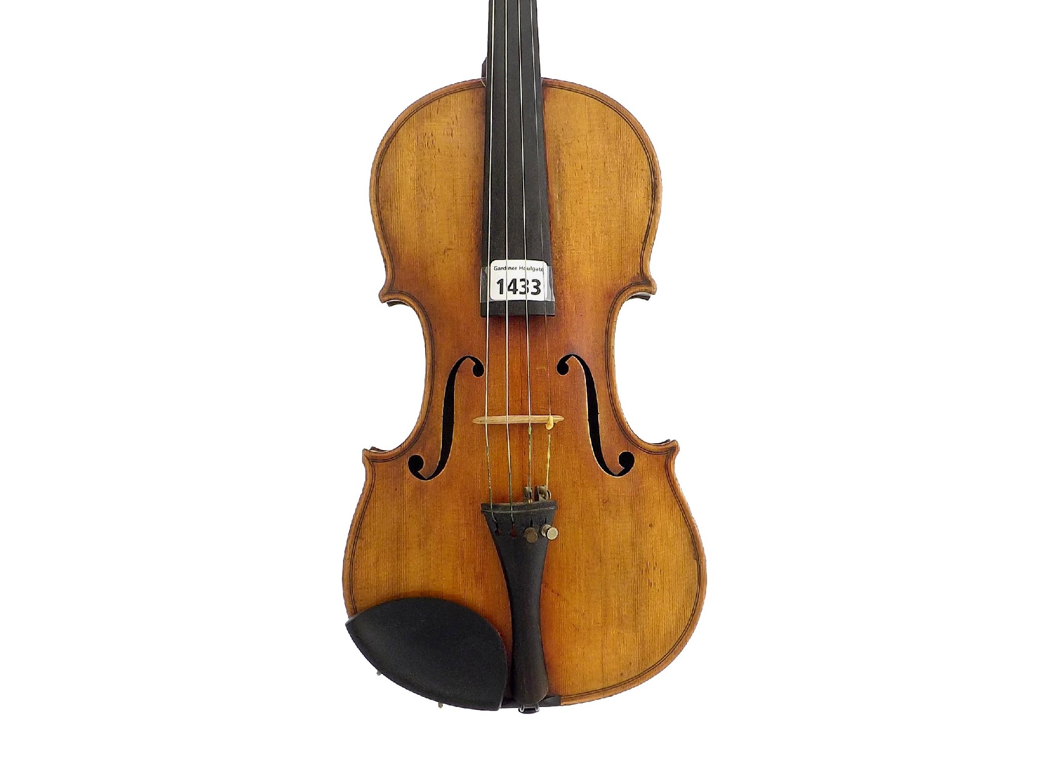 Appraisal: German Stradivarius copy violin by and labelled Gebruder Wolff Kreuznach