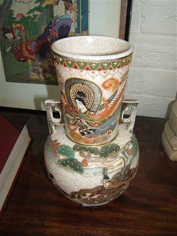 Appraisal: A Satsuma ware vase high