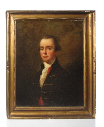 Appraisal: American School th century portrait of a gentleman in a