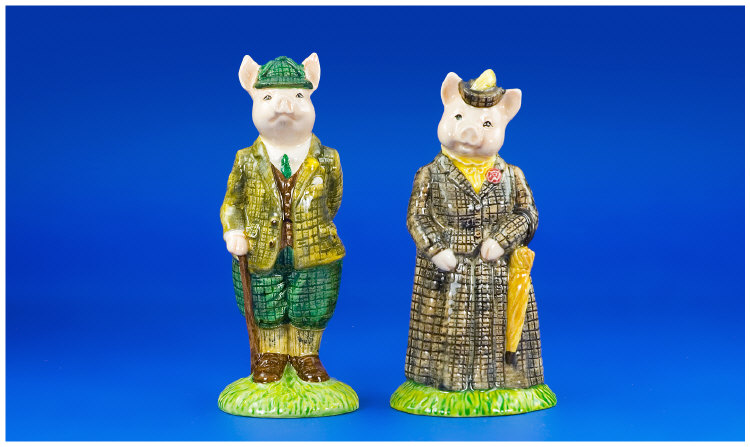 Appraisal: Pair of Beswick 'English Country Folk' Figures 'Lady Pig' ECF