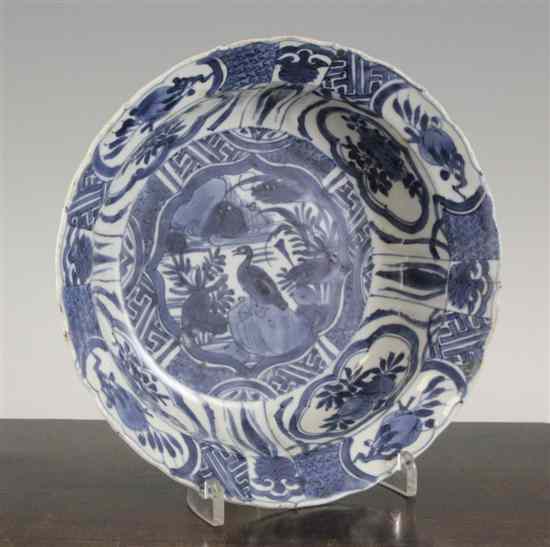 Appraisal: A Chinese Kraak blue and white dish Wanli period -