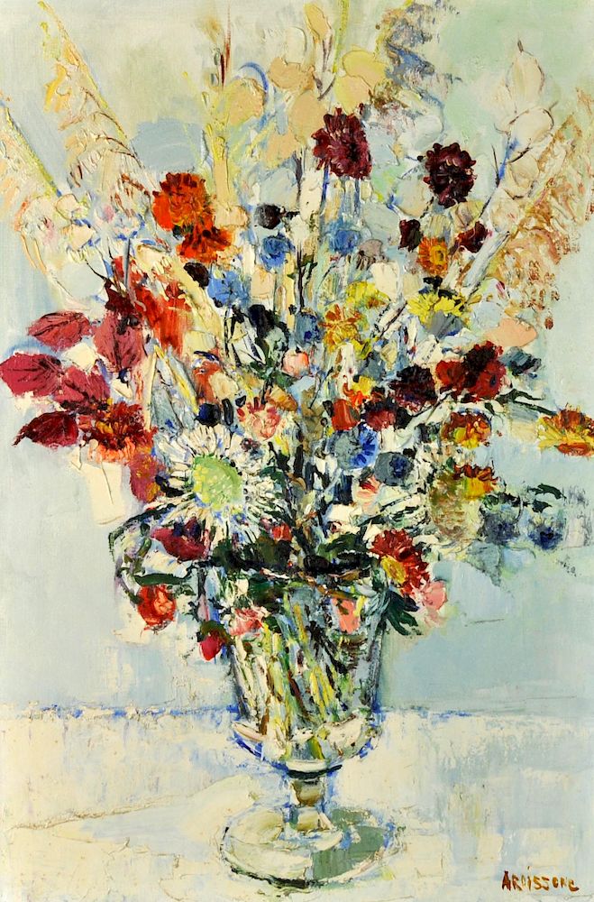 Appraisal: Yolande Ardissone Fleurs d'hiver Oil on Canvas Yolande Ardissone -