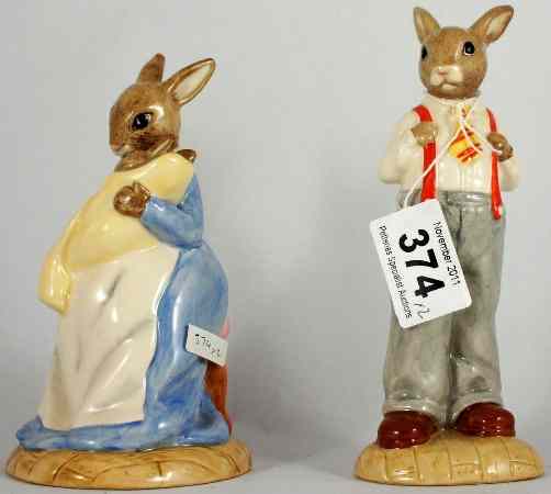 Appraisal: Royal Doulton Bunnykins Large Figures Father DB and Mother and