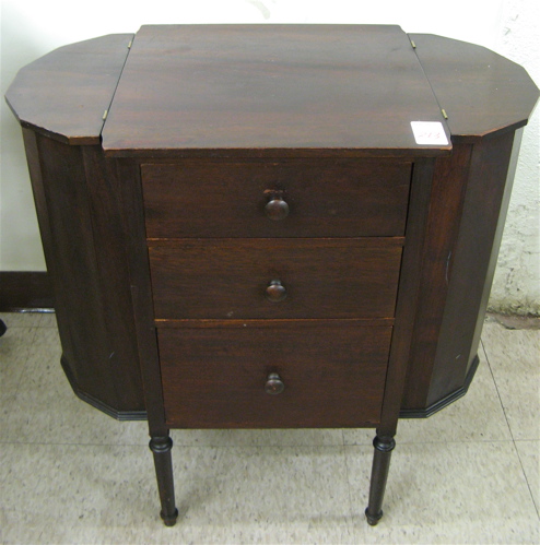 Appraisal: MAHOGANY MARTHA WASHINGTON SEWING CABINET American early th century the