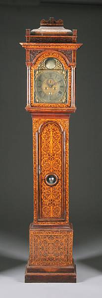 Appraisal: A George I seaweed marquetry walnut tall case clock Jno