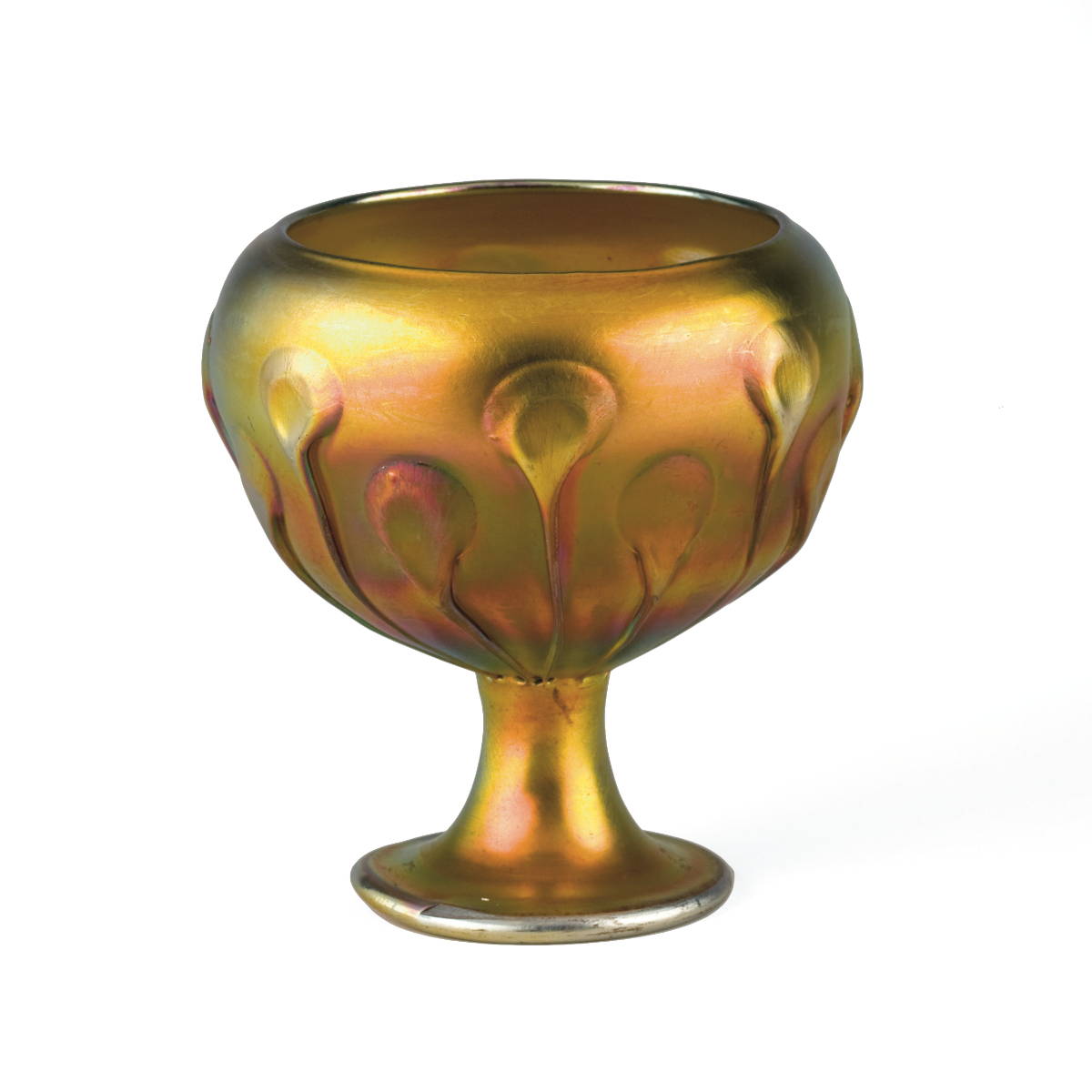 Appraisal: TIFFANY STUDIOS FAVRILE GLASS GOBLET NEW YORK CIRCA - Applied