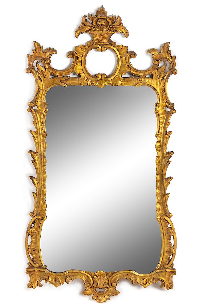 Appraisal: An Italian Baroque Style Giltwood Mirror An Italian Baroque Style