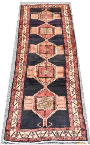 Appraisal: Hand-tied Persian Serapi runner rug approx ' l ' w