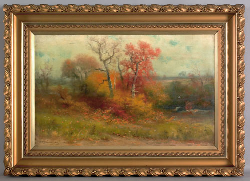 Appraisal: Christopher High Shearer American - oil on canvas landscape signed