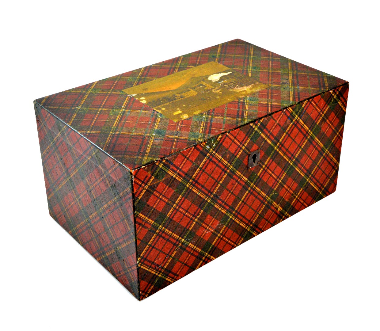 Appraisal: A Victorian rectangular Tartan ware cigar box by G Steven