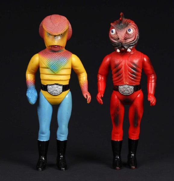 Appraisal: Lot of Kamen Rider Villain Figures Description Japanese Little to