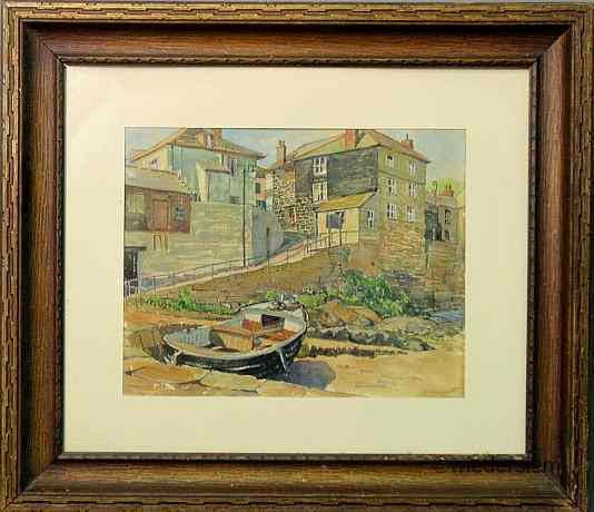 Appraisal: Lie Jonas New York Norway - framed and matted watercolor