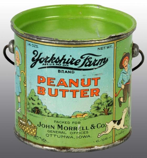 Appraisal: Yorkshire Farm Peanut Butter Pail Description Copyright Manufactured by John