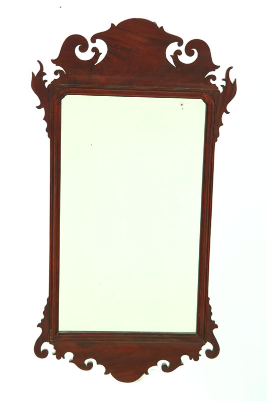 Appraisal: CHIPPENDALE MIRROR Probably American late th century mixed wood including