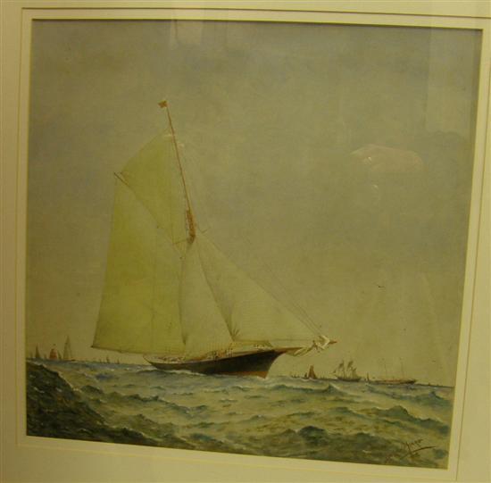 Appraisal: Barlow Moore watercolour Sailing ship in full sail signed and