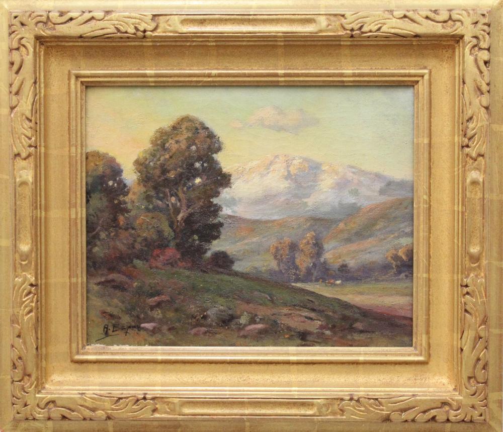 Appraisal: ANGEL ESPOY California - oil on canvas California landscape with