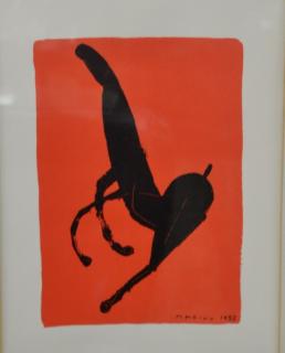 Appraisal: Marino Marini - lithograph Black Horse on Red Ground signed