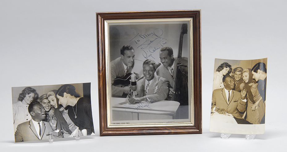 Appraisal: KING COLE TRIO FRAMED AUTOGRAPHED BLACK AND WHITE GLOSSY PHOTOGRAPH