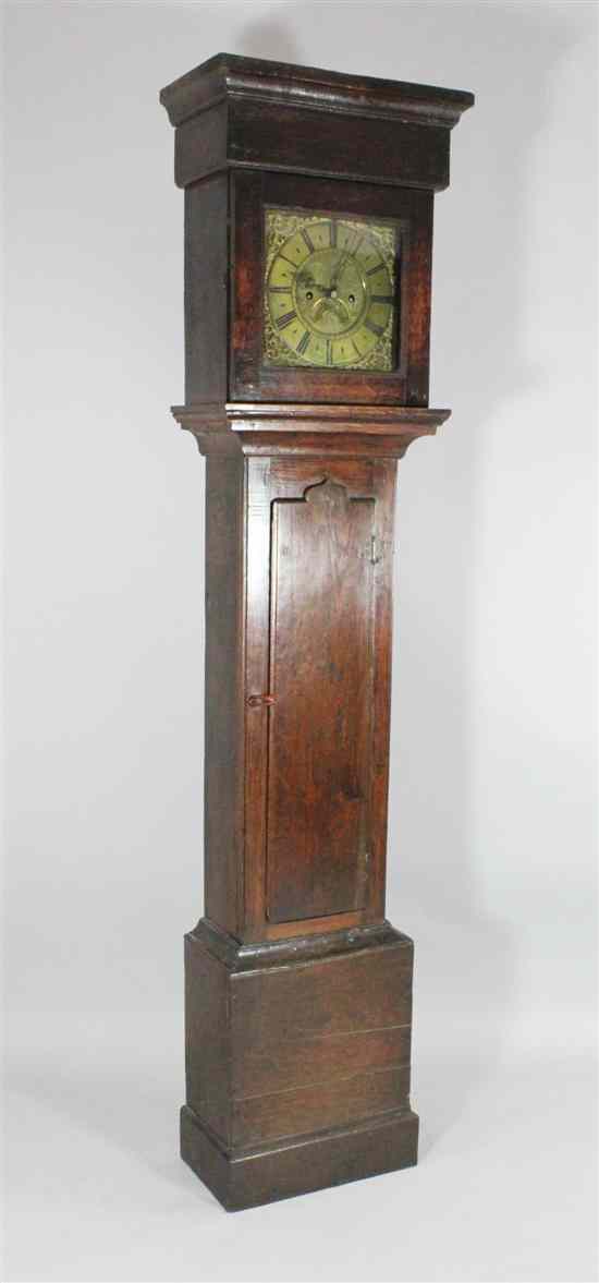 Appraisal: A mid th century oak eight day longcase clock the