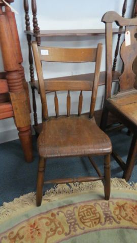 Appraisal: Antique Chair plank seat arrow back