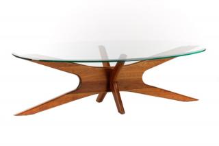 Appraisal: Adrian Pearsall Walnut Jacks Coffee Table Adrian Pearsall American -