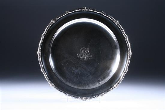 Appraisal: S KIRK SON STERLING SILVER PLATTER Circular with applied scrolling