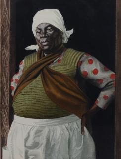 Appraisal: Columbus Pearl Knox American PA - watercolor Portrait of African