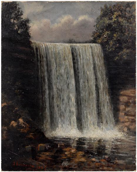 Appraisal: Joseph Krementz painting Louisville Kentucky - waterfall signed lower left