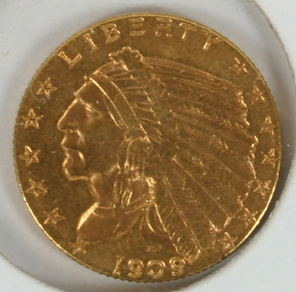 Appraisal: Indian Head Gold Coin XF AU Condition