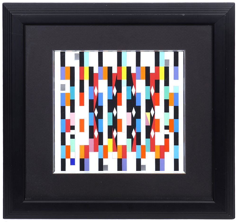 Appraisal: Yaacov Agam Original Painting 'Royal Court' Yaacov Agam New York