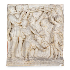 Appraisal: A Neoclassical Style Plaster Relief Panel Early th Century Height