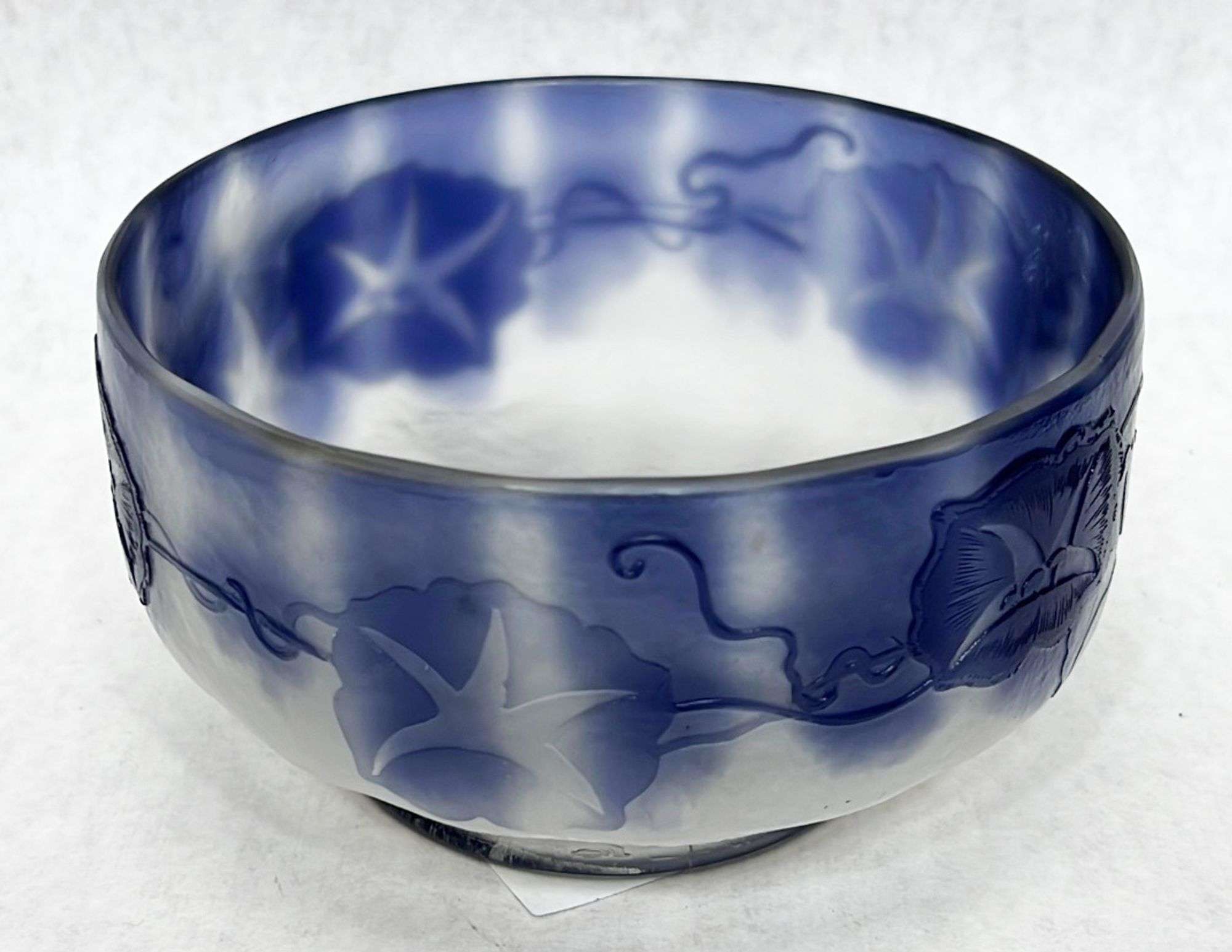 Appraisal: Fire polished cameo glass bowl attributed to GalleLate th or