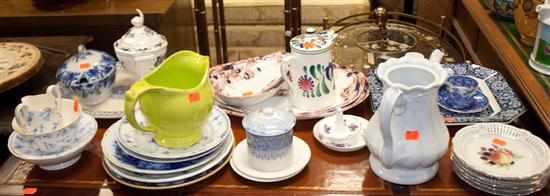 Appraisal: Assorted transferware ceramics including dinner plates teaware and serving bowls