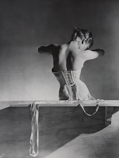 Appraisal: HORST HORST P - Mainbocher Corset Paris Silver print x