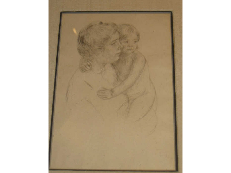 Appraisal: MARY CASSATT AMERICAN - DENISE HOLDING HER CHILD ca B