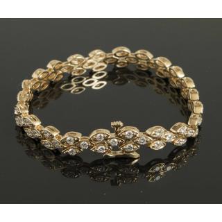 Appraisal: Ladies Diamond Bracelet Ladies diamond k gold bracelet ct TW