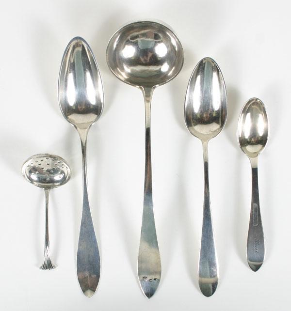 Appraisal: Two Austro-Hungarian spoons and one ladle dated to the mid