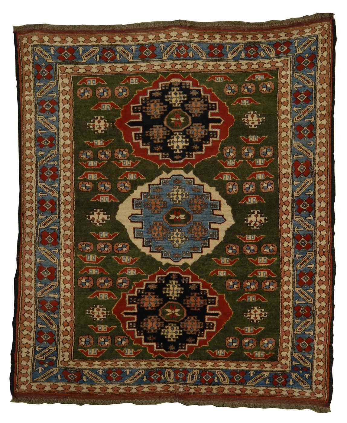 Appraisal: ORIENTAL RUG CAUCASIAN DESIGN ' x ' '' Stylized elements