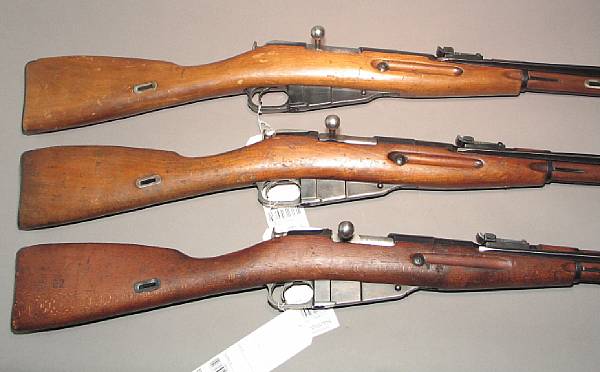 Appraisal: A lot of three Eastern Bloc Type Mosin Nagant carbines