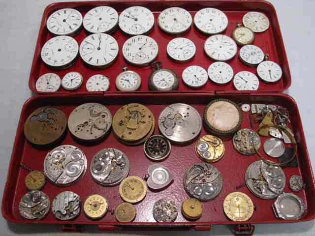 Appraisal: Lot of assorted pocket watch movements and parts Includes over