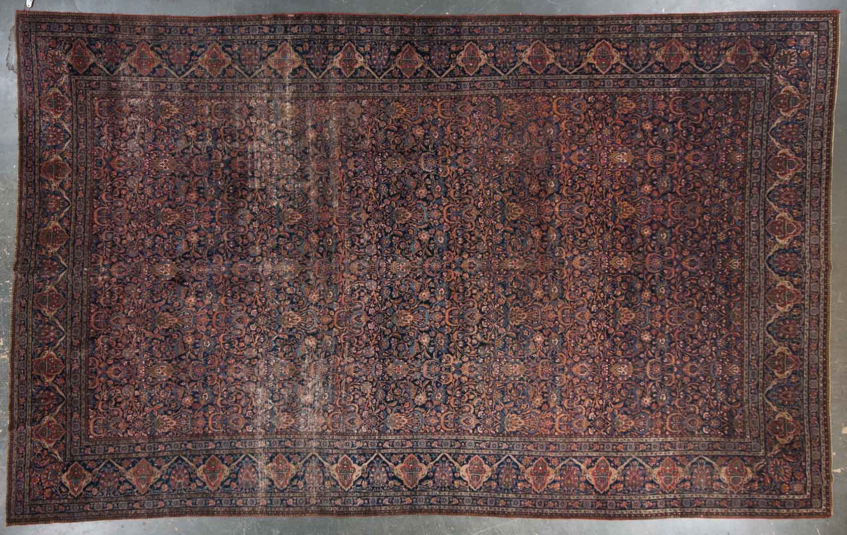 Appraisal: Antique Keshan carpet approx x Persia circa