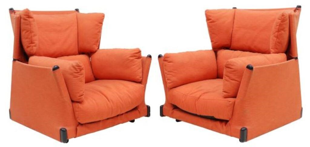 Appraisal: pair Italian modern Viola d'Amore lounge chairs designed by Piero