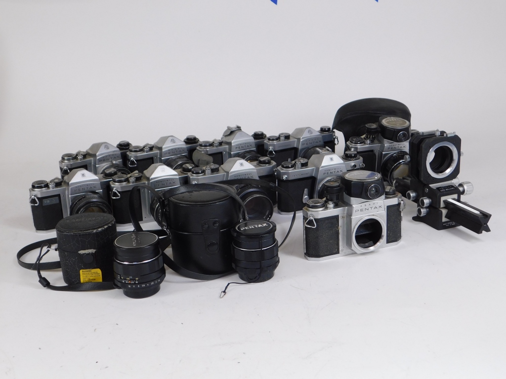 Appraisal: GROUP OF PENTAX MM SLR CAMERAS Group of Pentax SLR