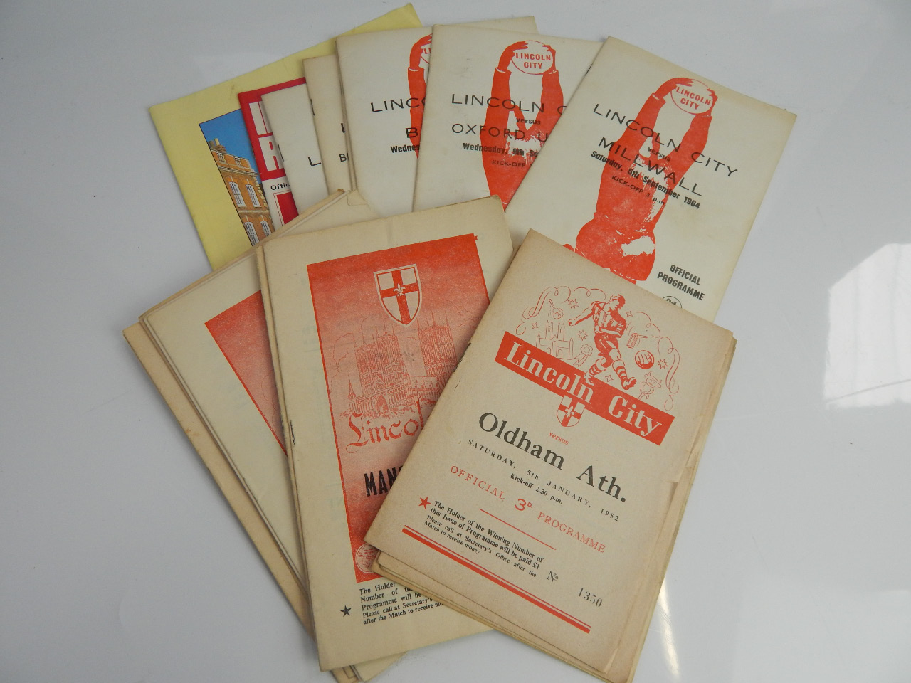 Appraisal: Lincoln City Football programmes from s and s