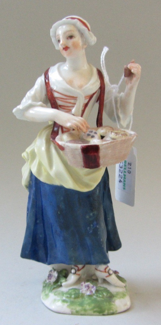 Appraisal: A Meissen porcelain figure of a young girl as a