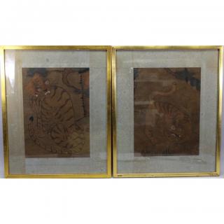 Appraisal: Important th C Pair of Korean Paintings Important th C