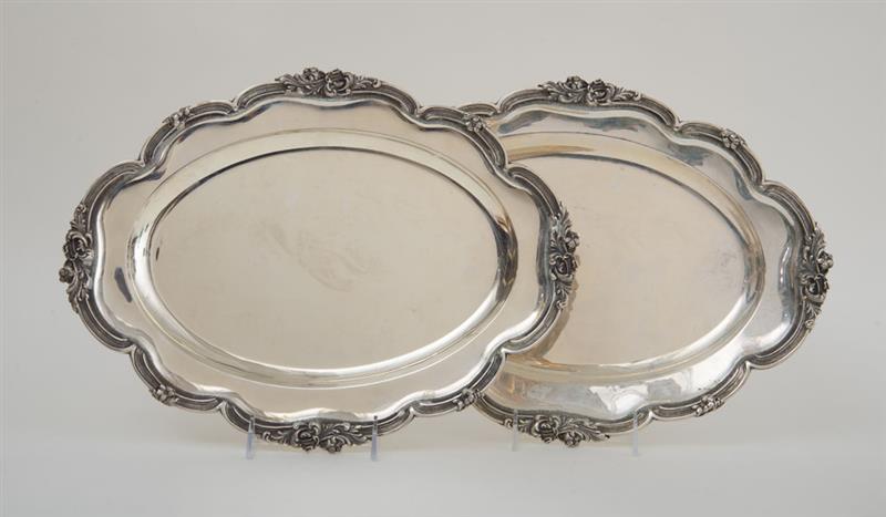 Appraisal: PAIR OF FRENCH SILVER MEAT DISHES Each marked ' '