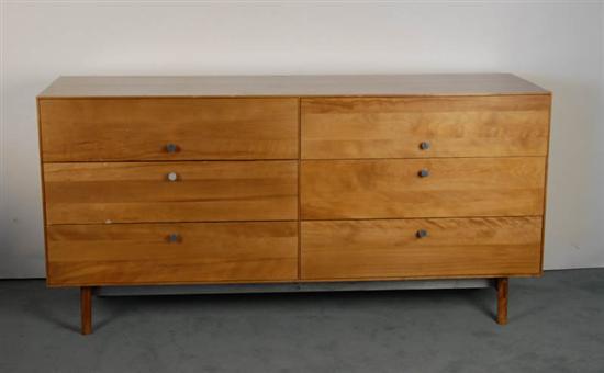 Appraisal: Whitney -Drawer Dresser maple with brushed nickel handles some wear