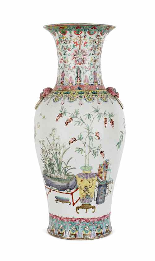 Appraisal: Large Chinese porcelain famille rose vase early th c h