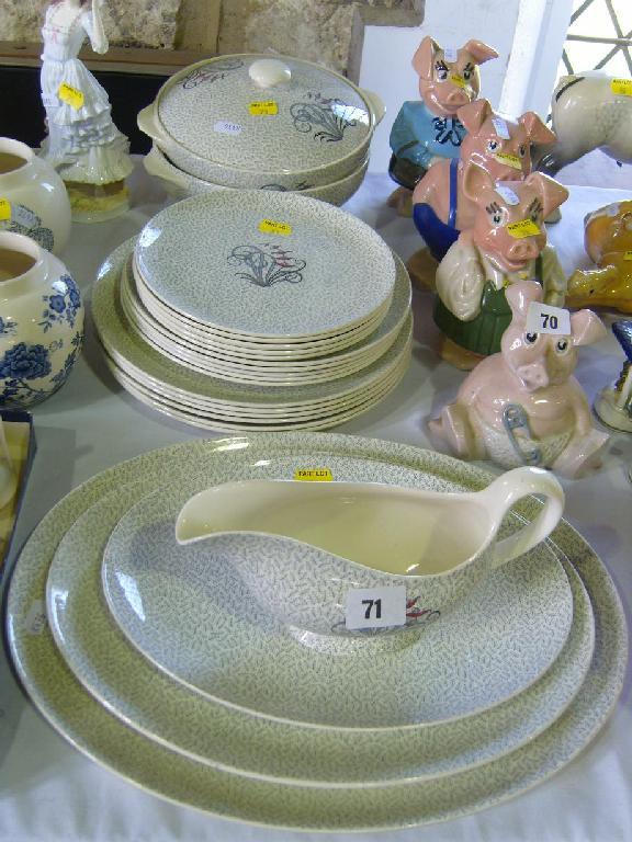 Appraisal: A collection of Copeland Spode Singing Grass pattern dinner wares